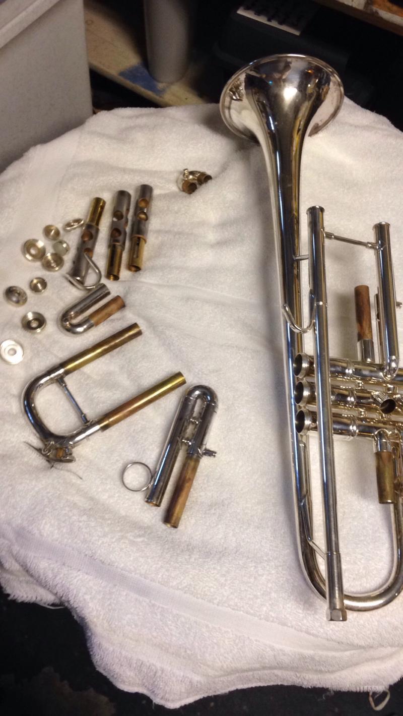 disassembled trumpet
